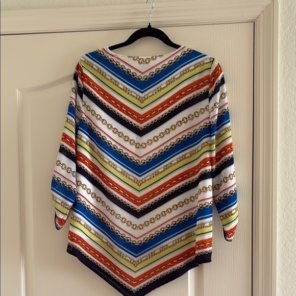 Ruby Rd. Chevron Colorful Chain Pattern Top - Picture 5 of 5
